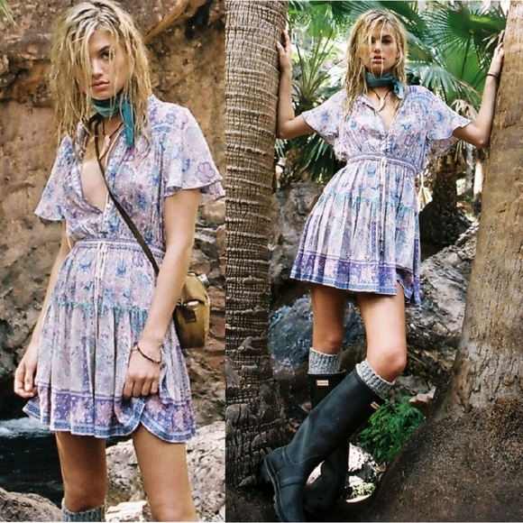 Spell designs poinciana playdress lilac wild thing lavender mini dress xxs play - Picture 3 of 16